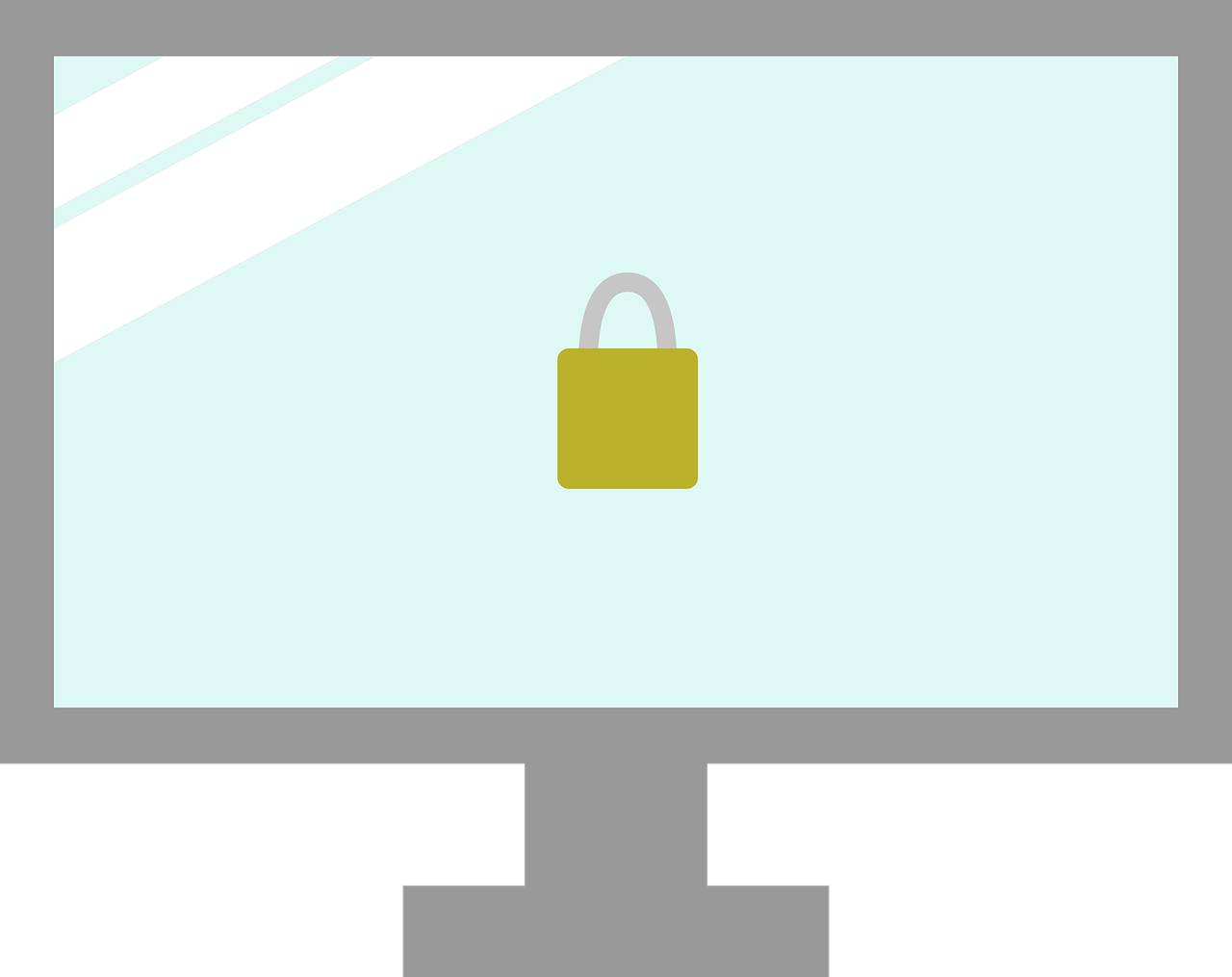 Free security lock protect vector